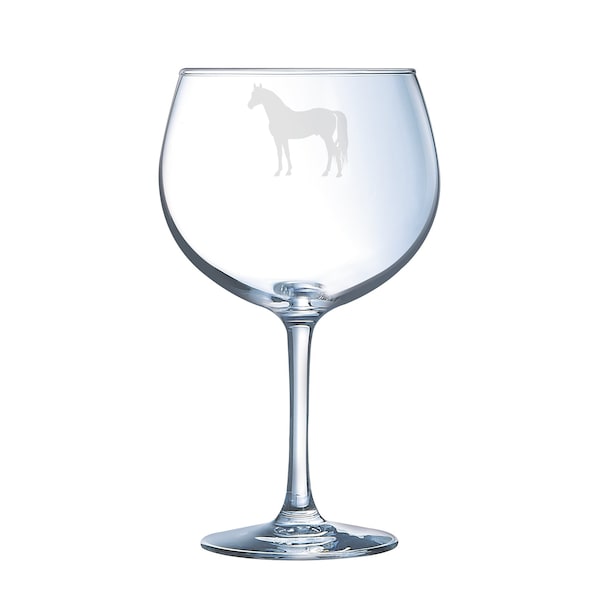 Personalised Horse Engraved Gin Glass, Horse Gift, Horse Glass, Horse Gifts, Horse lover