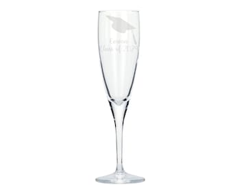 Personalised Graduation Engraved Champagne Glass, Graduation Gift, Graduation Glass, Masters Gift, Class of 2025 PhD