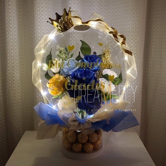 Flower Balloon Ferrero Rocher Gift Box Candy Bouquet 