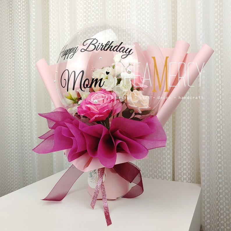 Flower Balloon Bouquet LED Lights Flower Bouquet Premium Etsy