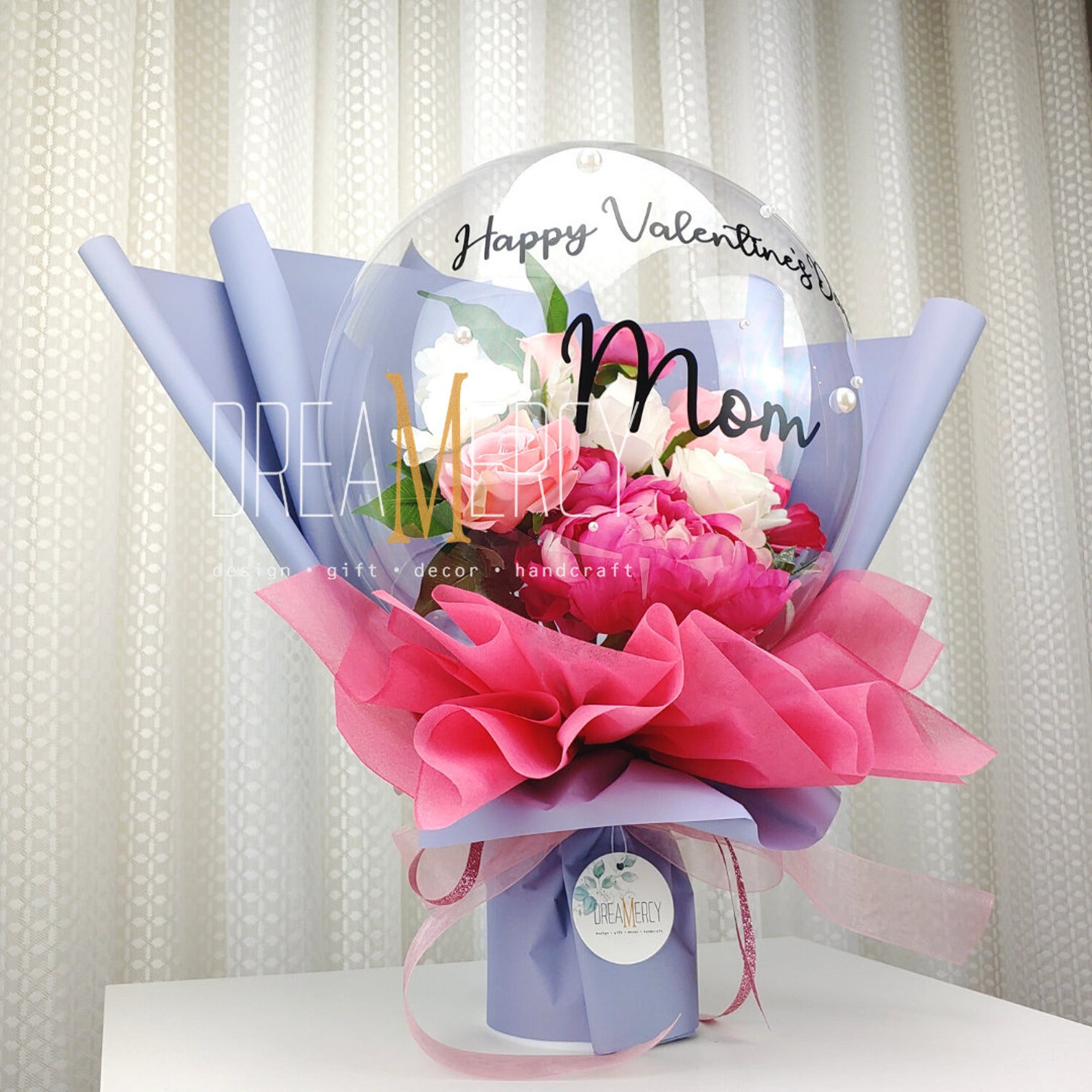 Flower Balloon Bouquet LED Lights Flower Bouquet Premium Etsy
