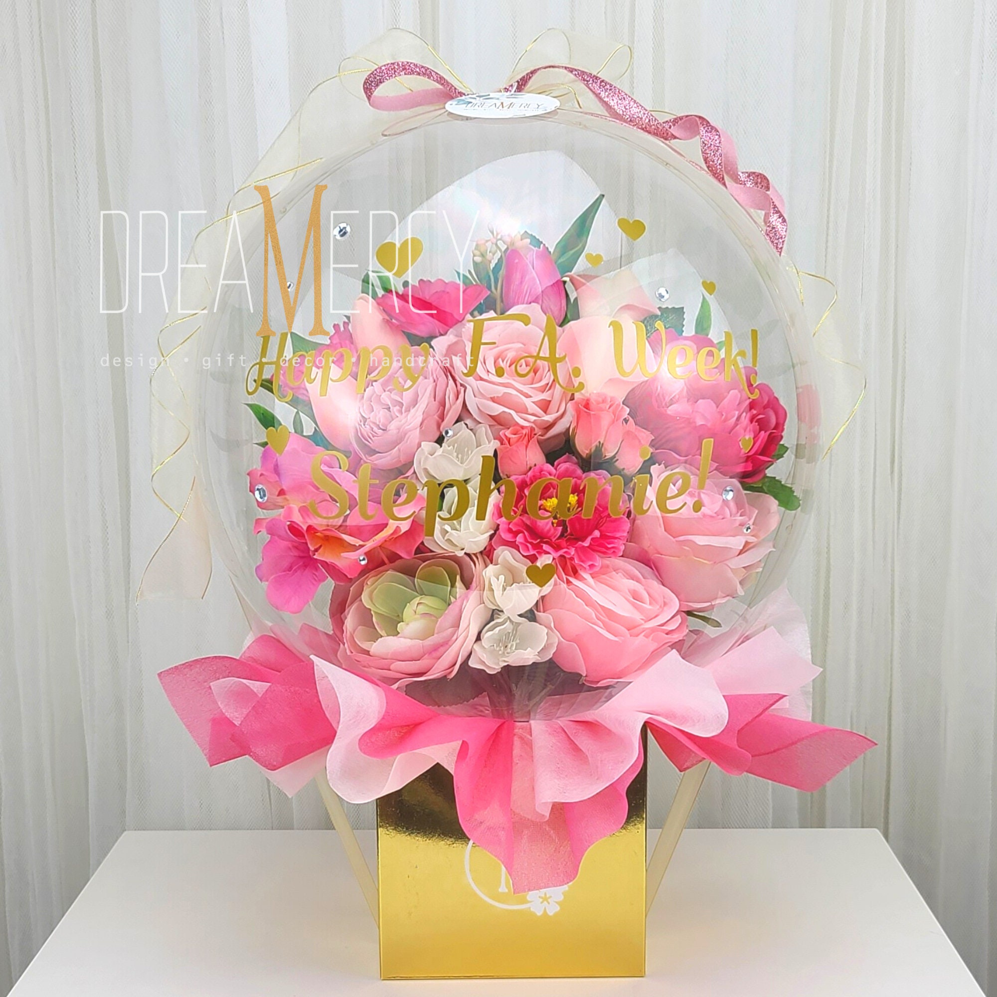 Congratulations Balloon and Flowers Chocolate Bouquet