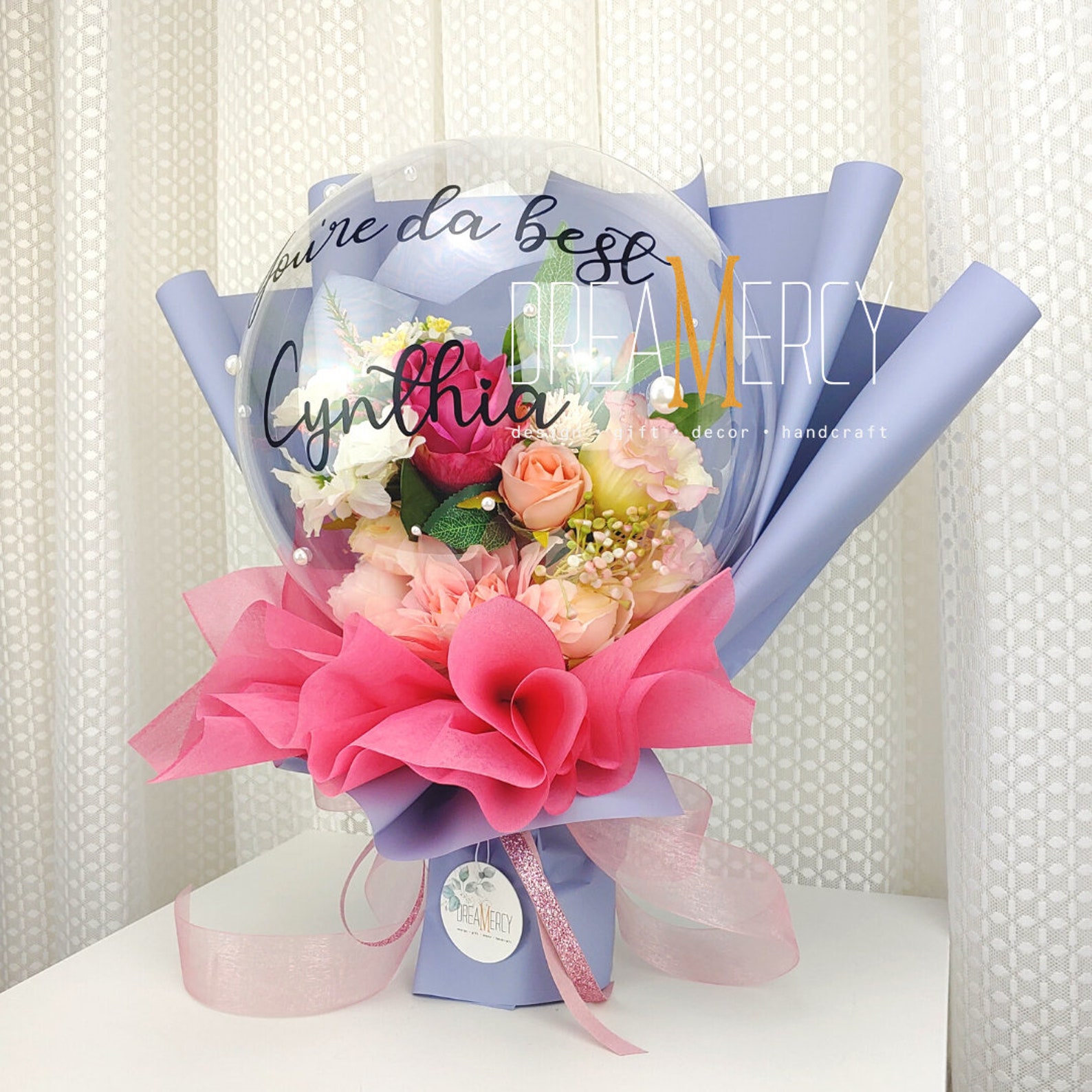 Flower Balloon Bouquet LED Lights Flower Bouquet Premium Etsy