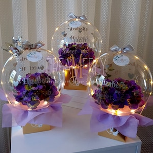 FREE LED Flower Balloon, Flower in Balloon, Balloon Flower, Balloon bouquet, Flower bouquet, Balloon Flower Bouquet, Gift for Mom and Dad