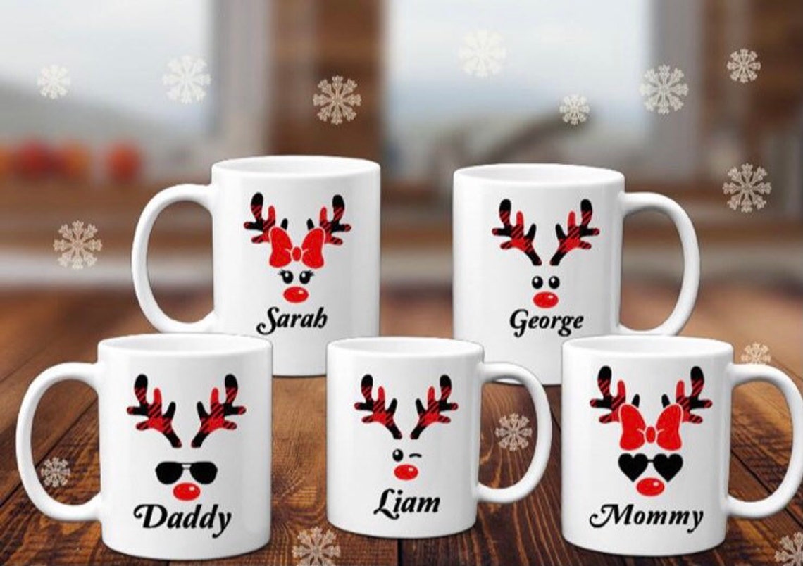 Family Christmas Mugs Matching Family Mugs Christmas Mug Etsy