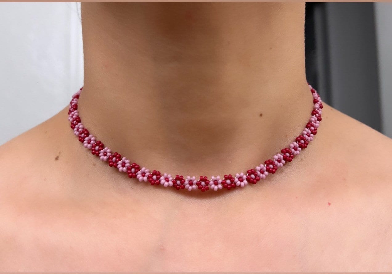 Collana Girocollo Con Perline E Fiori Di Margherita - Stile Coreano Boho Estate In Acrilico Colorato E Conchiglie Per Donna - Gioielli Spiaggia - 2