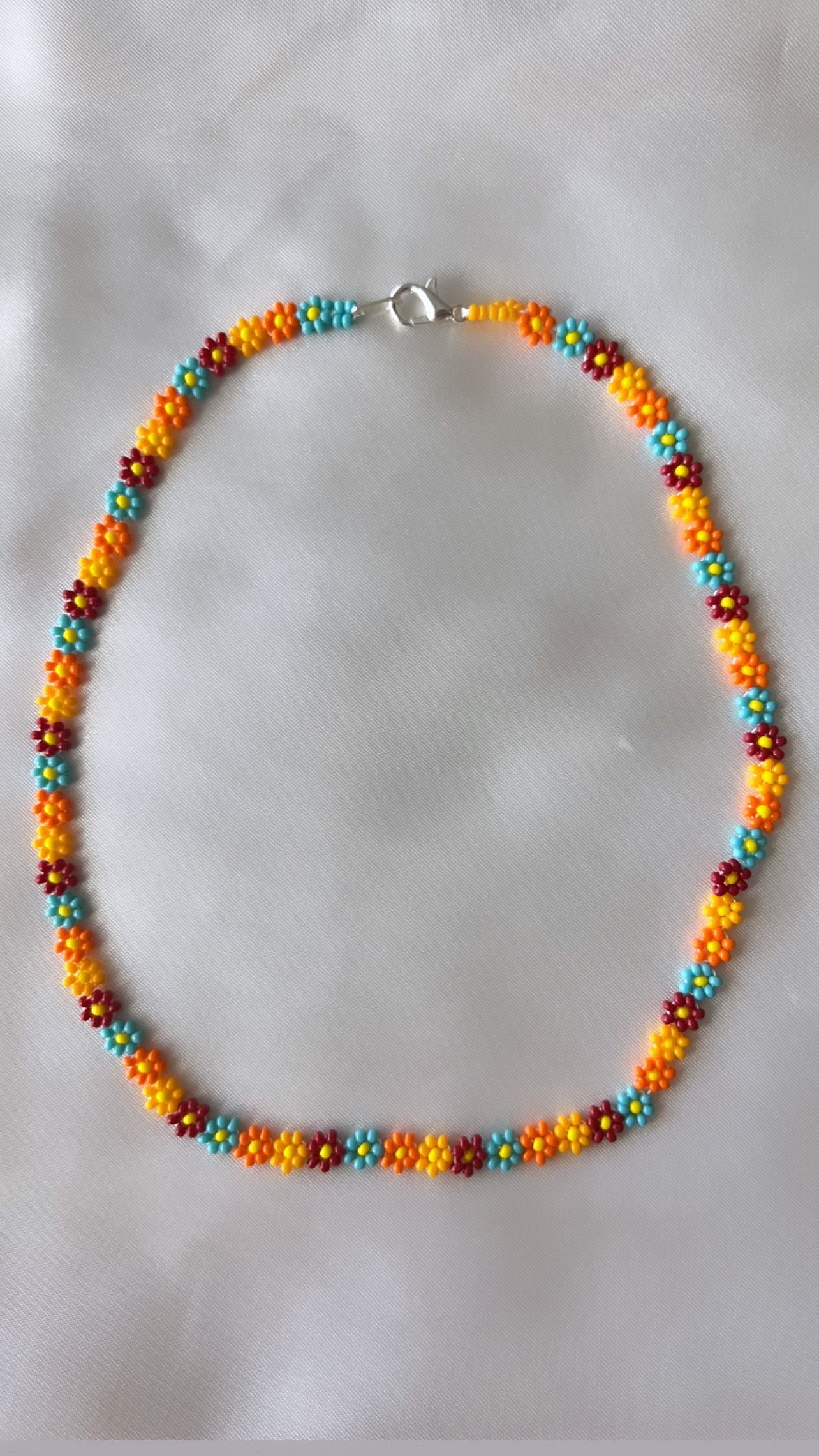 Bakermiche Collana Margherita Colorata: Girocollo Boho Con Perline E Fiori Acrilici, Gioiello Estivo Per Donne, Idea Regalo Spiaggia