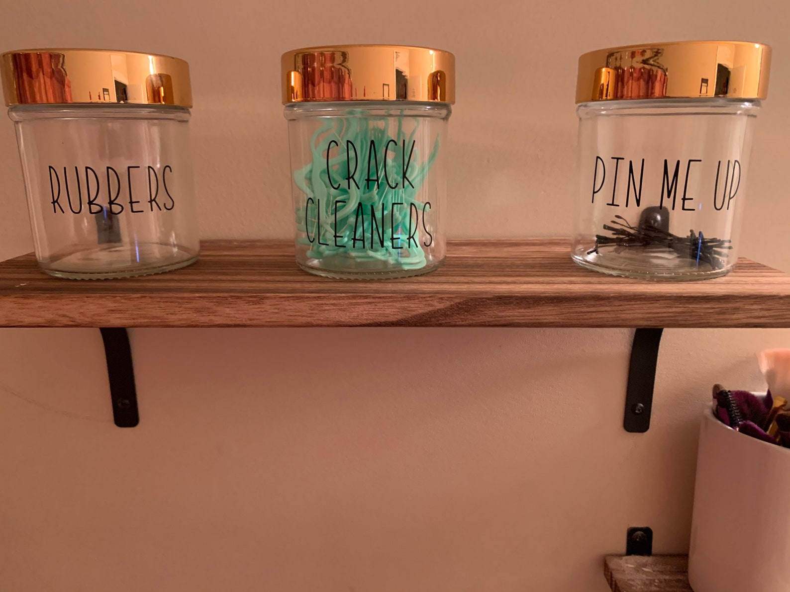 Custom jars womans bathroom jars bathroom jars humor jar Etsy