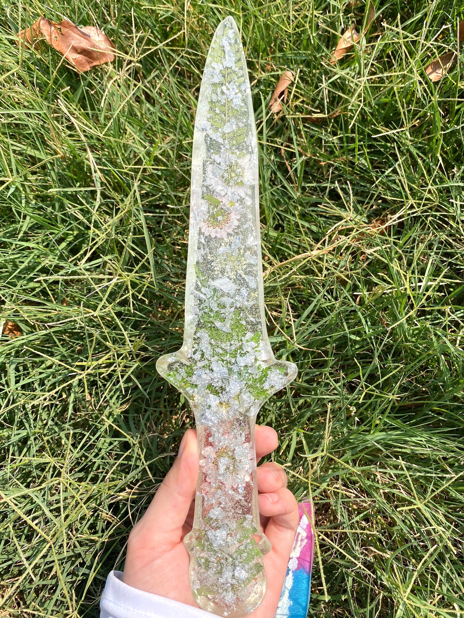 Floral Resin Dagger Etsy