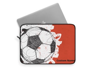 Soccer Laptop Case, Laptop Sleeve, Laptop Case, Soccer, Personalized Laptop Case, Macbook Case, Chromebook Case, Kids Laptop Case