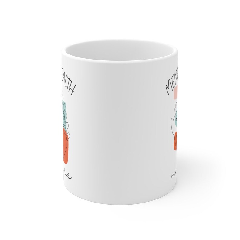 Tasse de questions de santé mentale, cadeau de thérapeute, cadeau de conseiller, tasse de sensibilisation à la santé mentale, cadeau pour ami, cadeau de thérapie, cadeau de travailleur social image 7