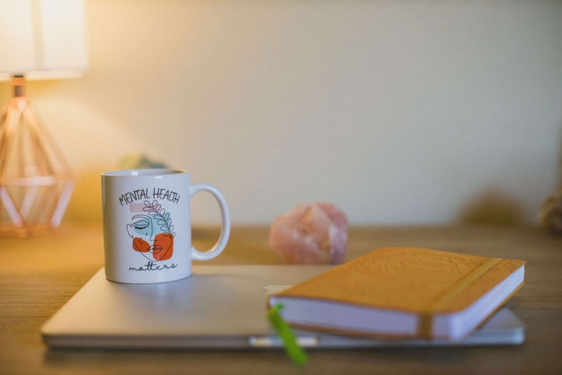 Tasse de questions de santé mentale, cadeau de thérapeute, cadeau de conseiller, tasse de sensibilisation à la santé mentale, cadeau pour ami, cadeau de thérapie, cadeau de travailleur social image 4