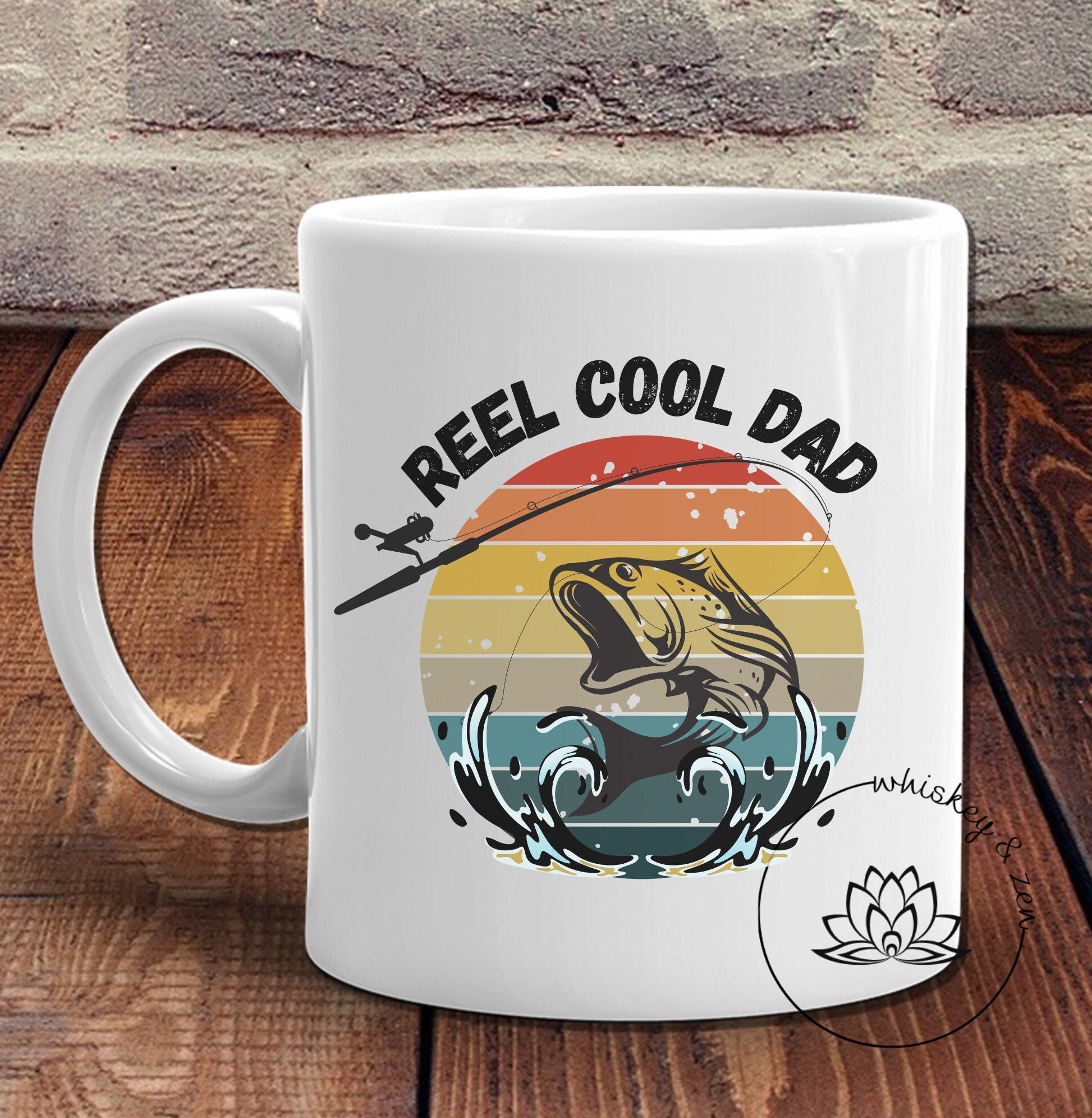 Personalized Reel Cool Fishing Dad Grandpa Mug AP194 65O47 - Famvibe