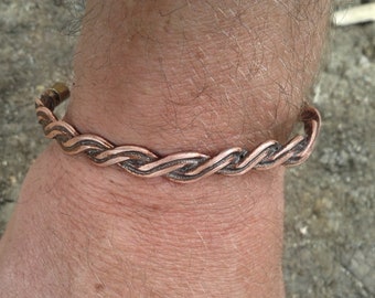 Celtic bracelets in twisted copper, 2 colors to choose from