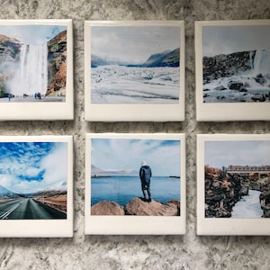 Custom Polaroid Photo Drink Coasters, Gift for Housewarming, Travel Photos, Bridal Shower, Christmas, Mother&#39;s and Father&#39;s Day, Anniversary