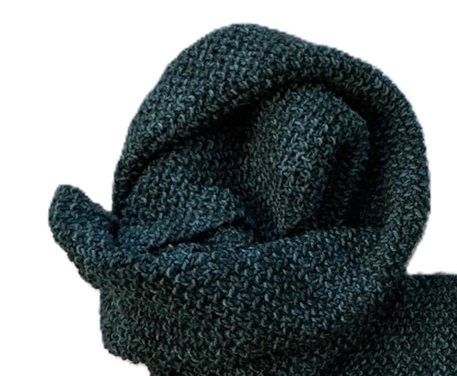 Forest Green Hand Knitted Wool Scarf - Etsy