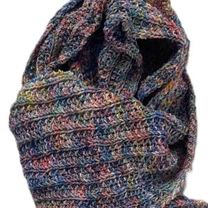 Pastel Candy Mix Hand Knitted Wool Scarf