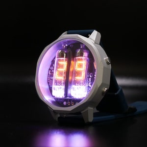 TRON numitron watch | wasser dicht | metal | accelerometer | sapphire glass | RGB backlight