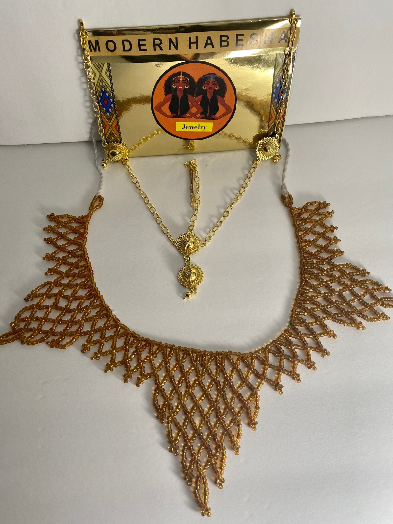 Golden Headpiece Jewelry / Beaded Headpiece Jewelry / African Etsy