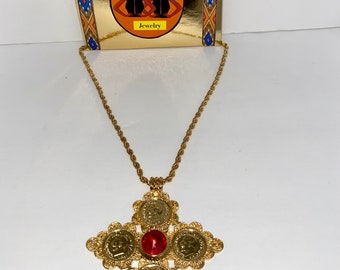 Ethiopian Meskel Cross Necklace, Eritrean Habesha Jewelry