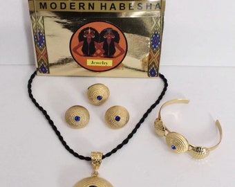 Habesha Gold Jewelry Set, Eritrean Wedding Gift