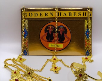 Habesha Jewelry Set: Ethiopian, Eritrean, African Wedding Headpiece