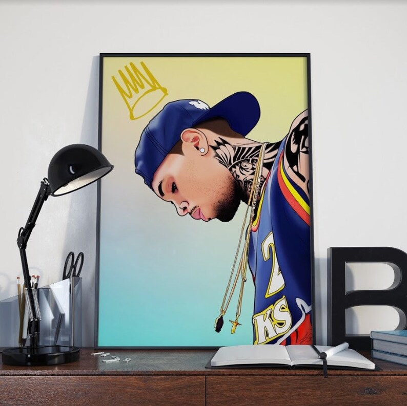 Chris Brown Poster Canvas /Chris Brown Canvas /Custom Poster Etsy