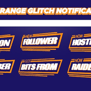 Orange Glitch Notifications For Twitch