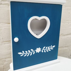 Storage box for keys, jewellery etc, with hooks  Heart shape design.  Choose colour, other colours available