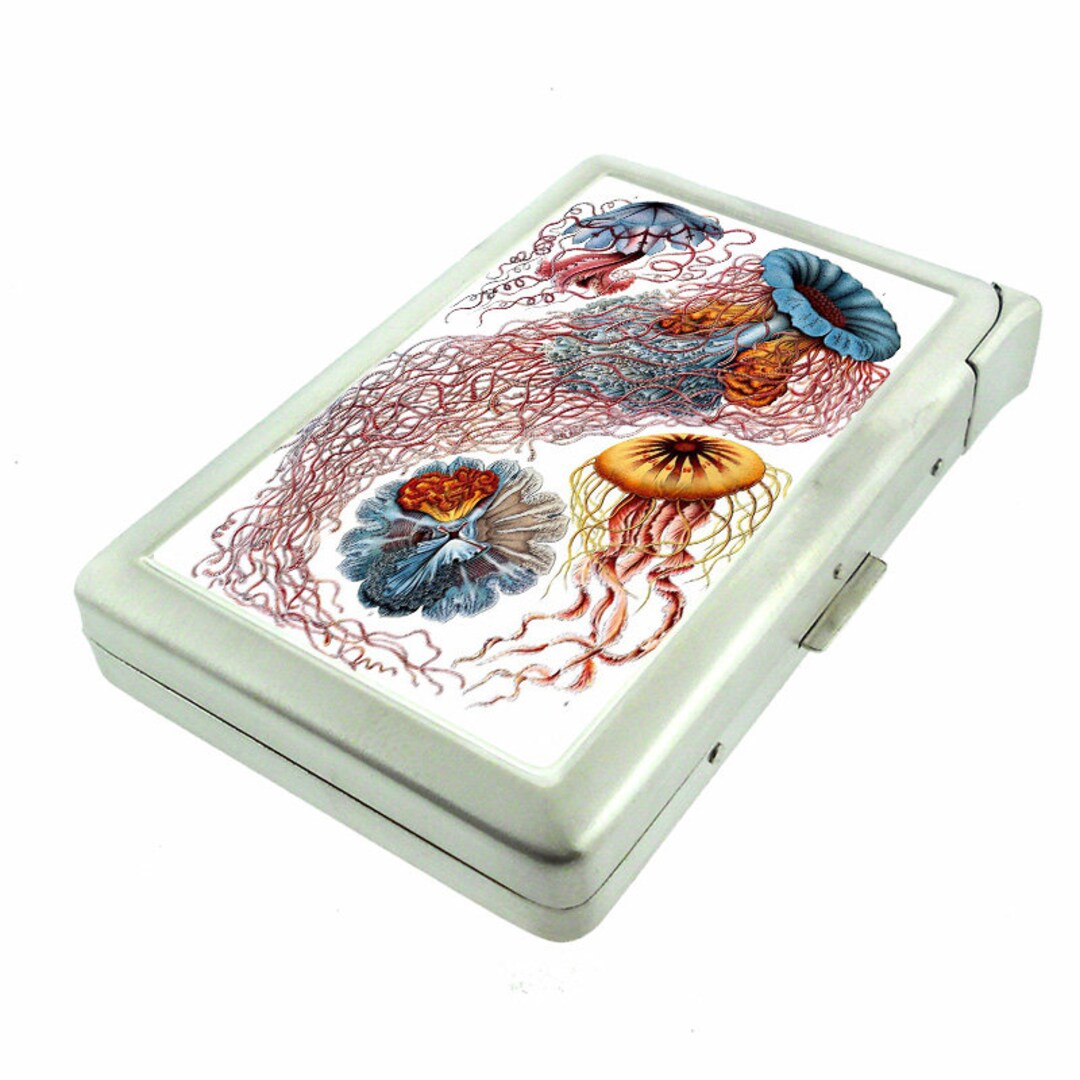 Retro Jellyfish Em1 Hip Silver Cigarette Case With Built in Etsy
