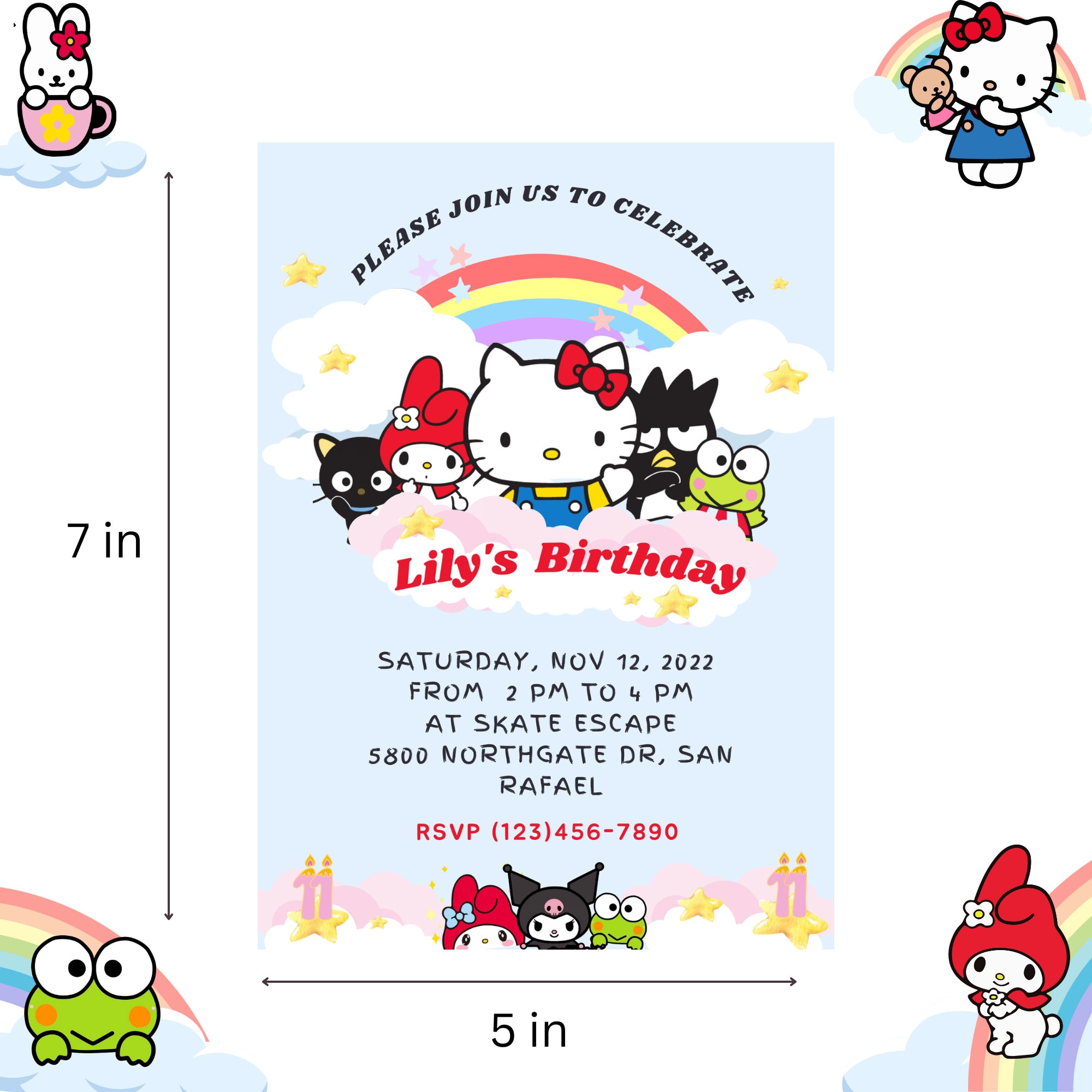 kitty-cat-invitation-etsy for Hello Kitty Free Printable Invitation Kitty Cat Invitation - Etsy for Hello Kitty Free Printable Invitation