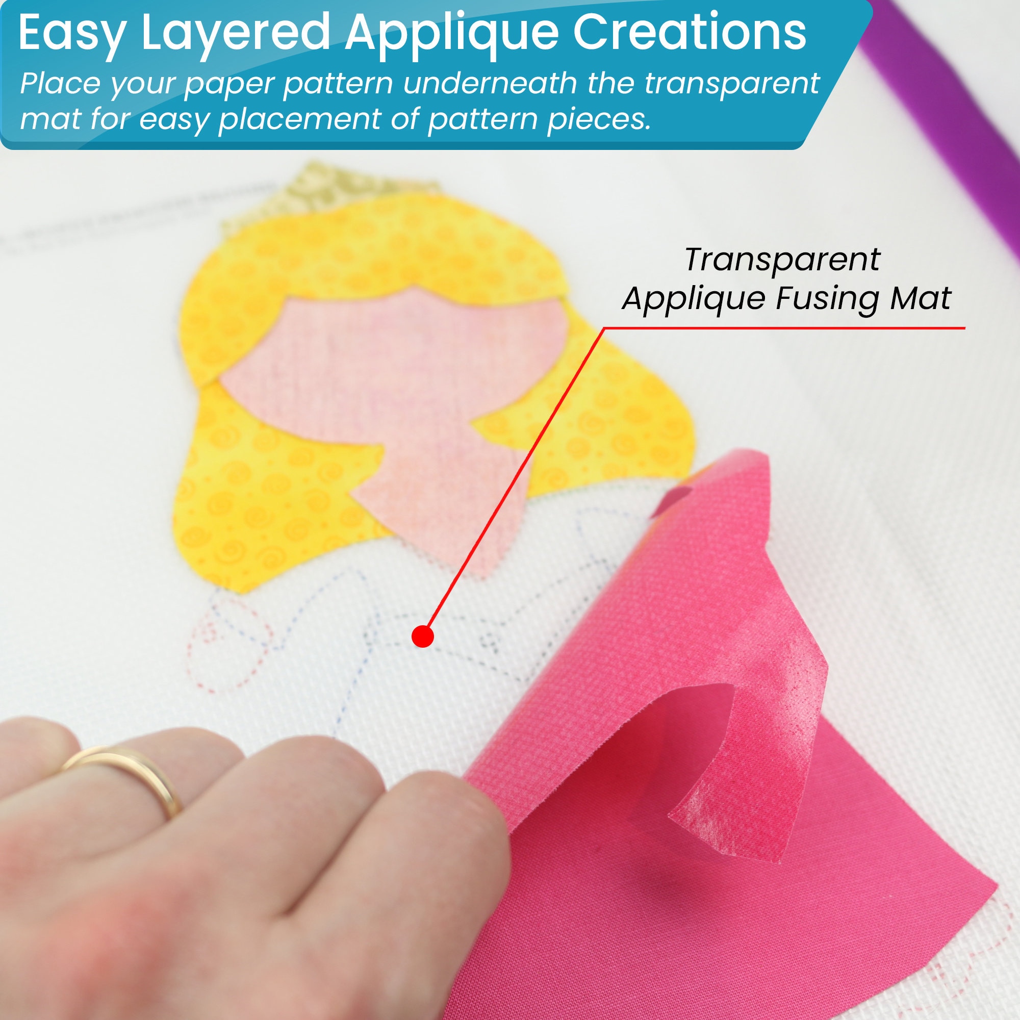 Applique Fusing Mat 17x24 43cm X 61cm With Bonus Applique Pressing