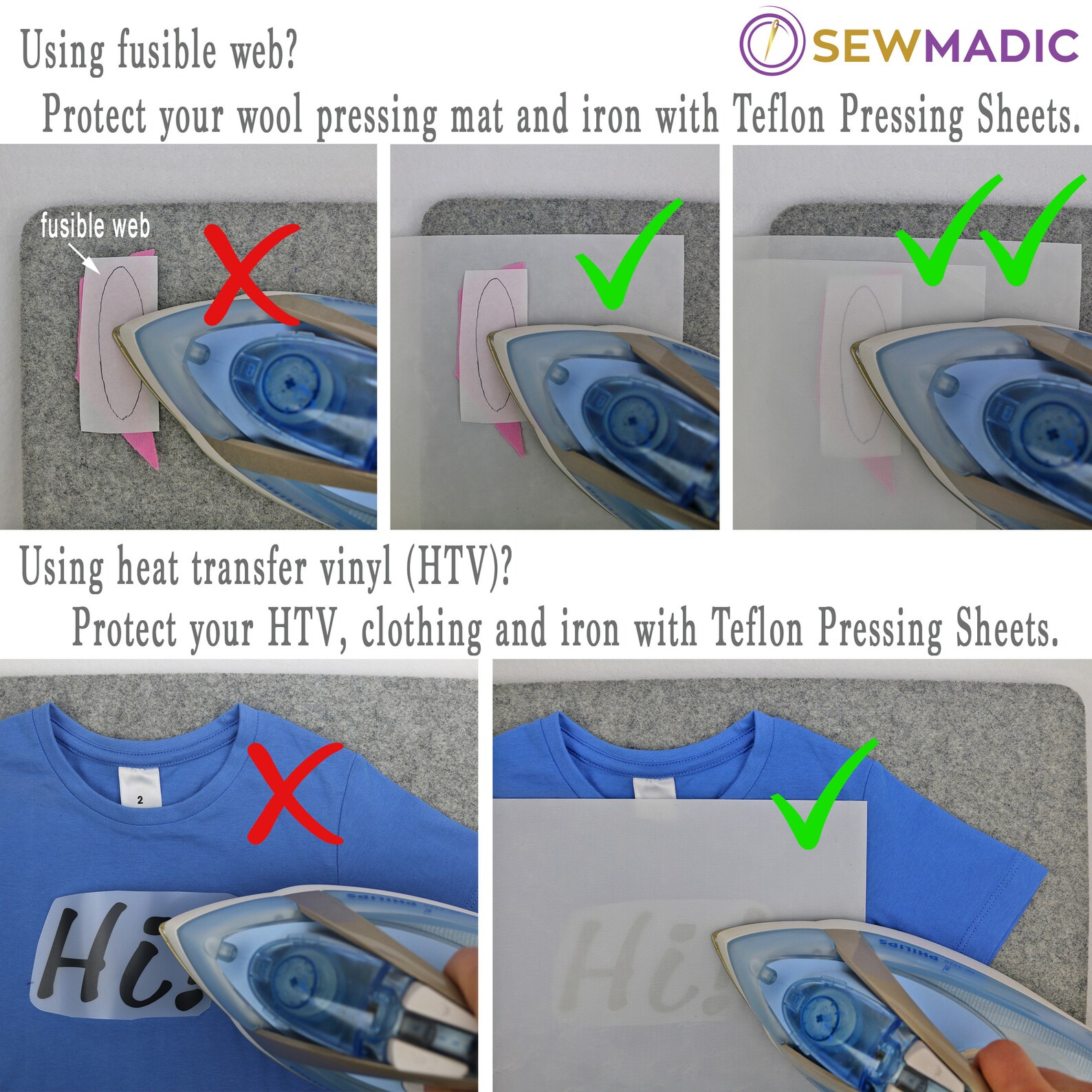 Applique Fusing Mat, Wool Pressing Mat for Quilting Plus Bonus Applique