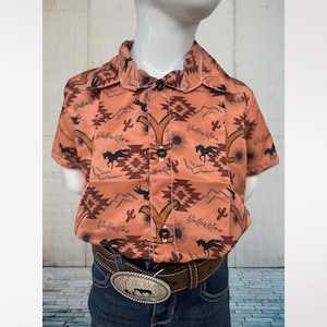 WESTERN boy short sleeve shirt cowboy vaquero | Made in Mexico | Dress shirt