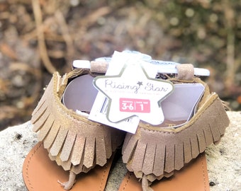 Baby girl fringe sandals 3-6 months