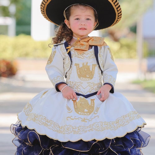 Girls Charro Charra Pink Dress for Baptism or Presentation Etsy
