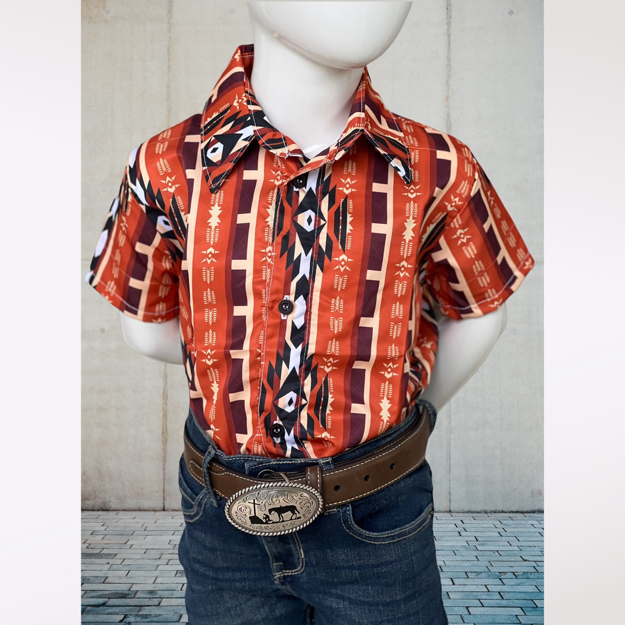 【新品未使用】VAQUERA cowboy Tシャツ Men's Cowboy Shirt Camisa Vaquera El General Western Wear