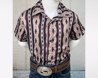 WESTERN boy short sleeve shirt cowboy vaquero | Made in Mexico | Dress shirt