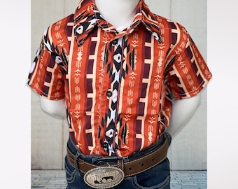 WESTERN boy short sleeve shirt cowboy vaquero | Made in Mexico | Dress shirt