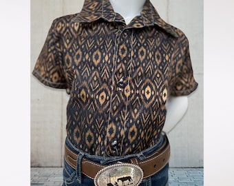 WESTERN boy short sleeve shirt cowboy vaquero | Made in Mexico | Dress shirt