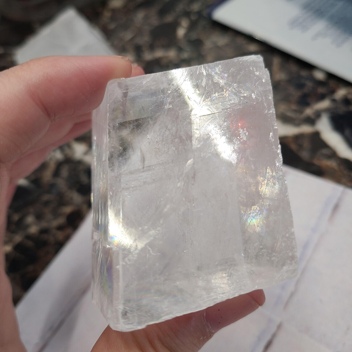 Rainbow Optical calcite Rough clear calcite rough raw Etsy