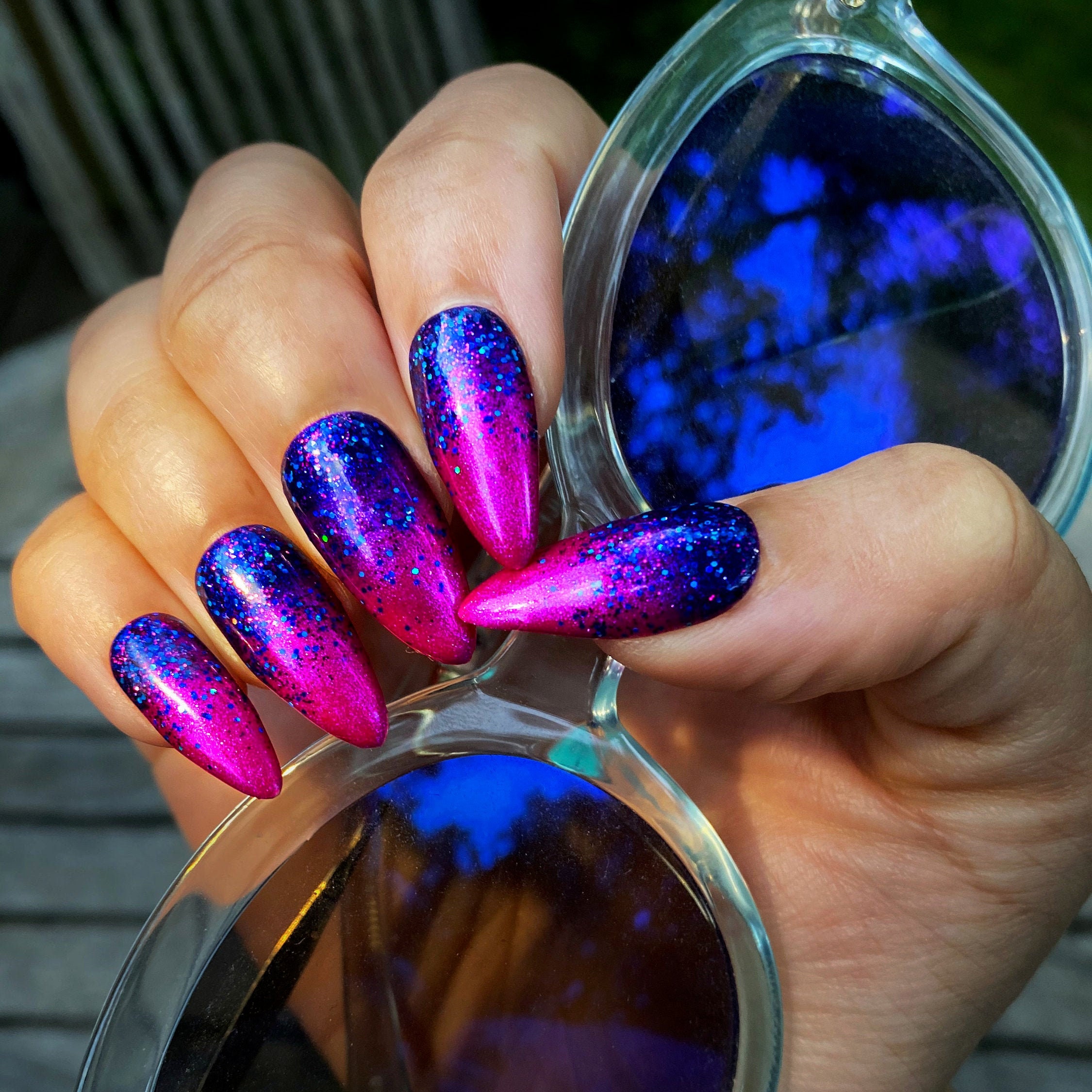 Glitter Fade Ombre Blue Purple Pink Green Etsy Uk