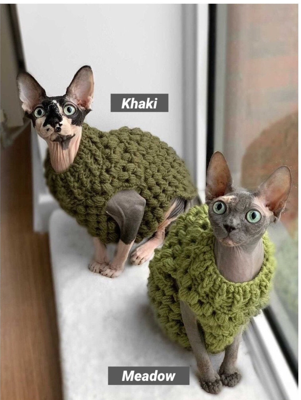 Cat jumpers ukBobble cat jumpercrotchet cat clothessphynx Etsy