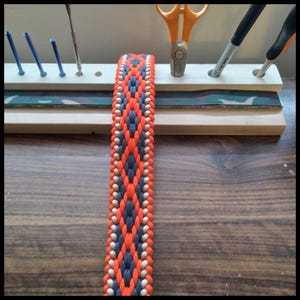 Adjustable Handmade Paracord Sling - 550 Paracord Cooler/Lunchbox Sling - Diamond Pattern - 1 3/4&quot; Wide - Choose Your Colors!