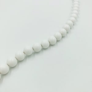 White 11mm Glass Beads