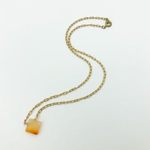 White & Orange Carnelian Choker Necklace