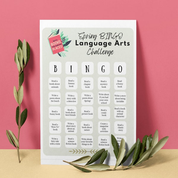 Reading and Writing Spring Bingo For Kids