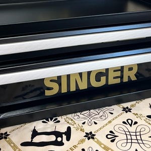 Vinyl SINGER Decal for Mini Toolbox Drawer (Toolbox NOT included)