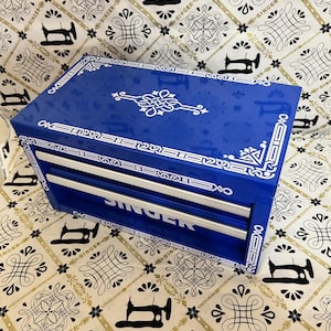Blue TOOLBOX INCLUDED w/white CELTIC decals applied: Mini Kobalt 2-Drawer Toolbox