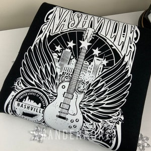Nashville sweatshirt, Country music sweatshirt, Tennessee Sweatshirt, Music city sweatshirt, Guitar sweatshirt